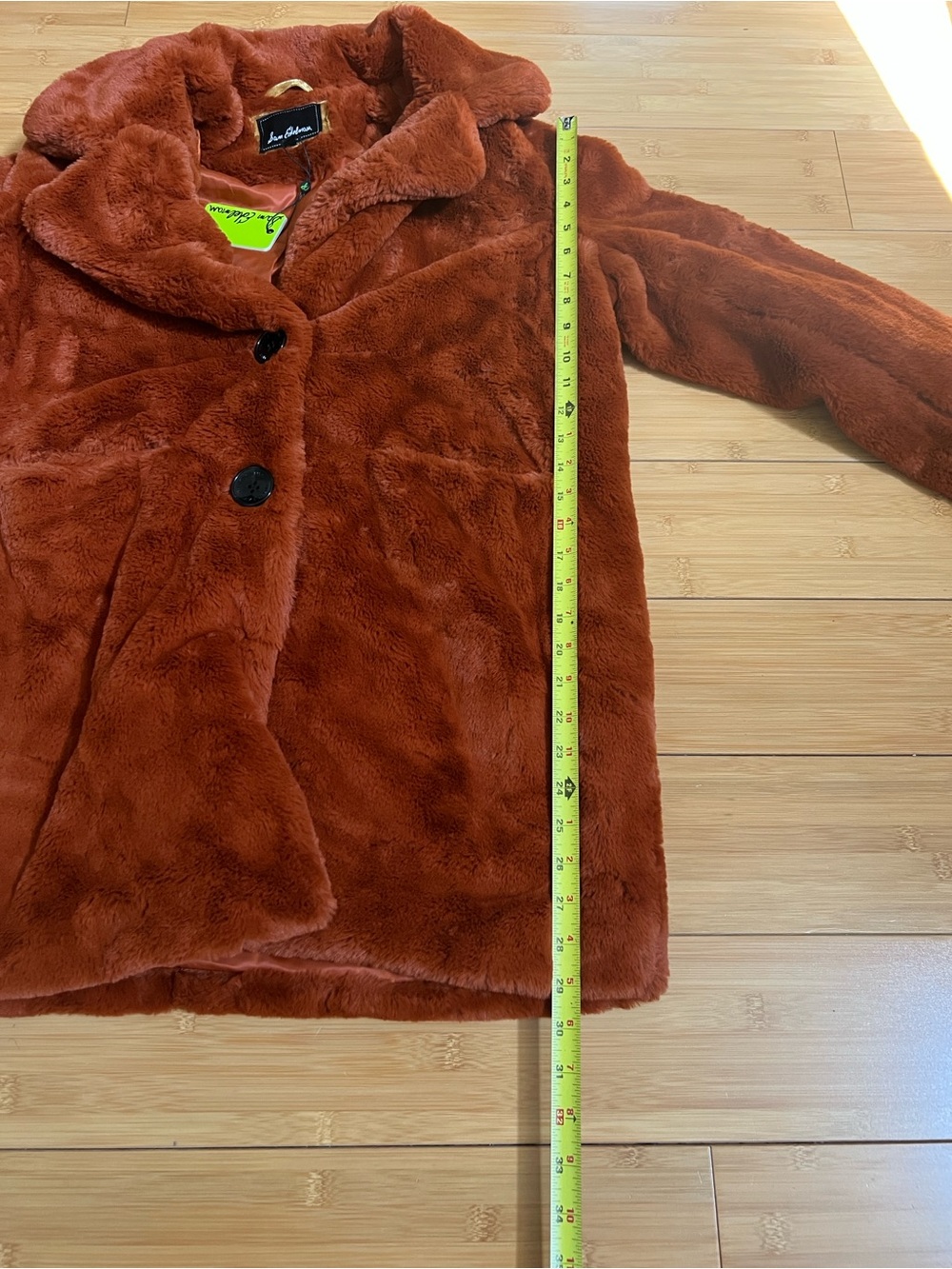 Sam Edelman Plush Faux Fur Coat in Rust - Picture 6 of 9